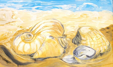 Seashell Collecting Featured - Val Walton Art - Delaware Artist
