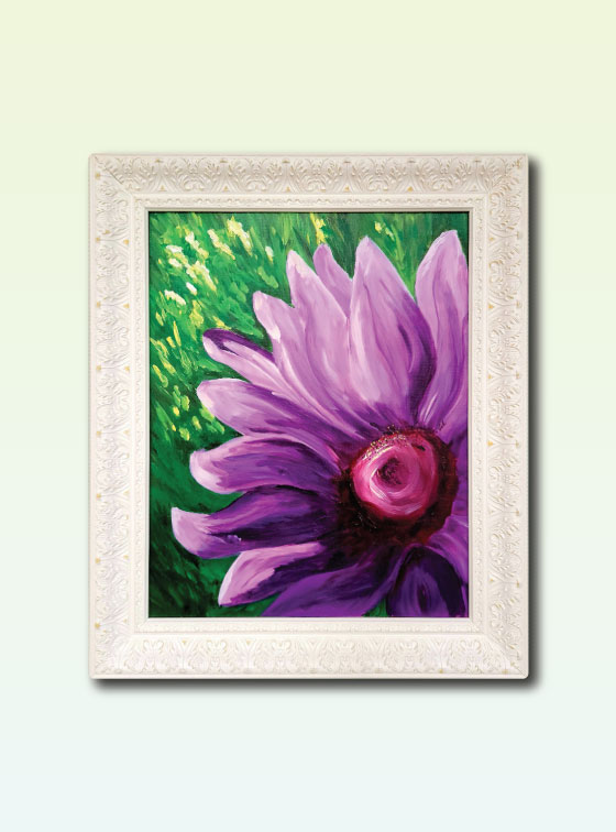 Purple Sunflower - Val Walton Art - Delaware Artist