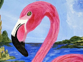 Fheonix – Flamingo Fun – Val Walton Art Fheonix - Flamingo Fun - Val Walton Art