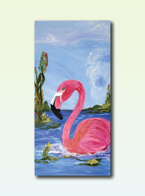 Fheonix - Flamingo Fun - Val Walton Art